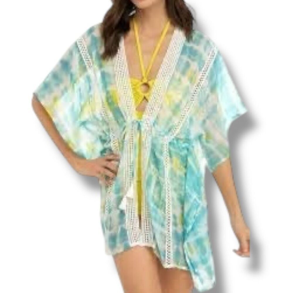 Steve Madden Tie Dye Crochet Swim Cover Sz OSFM